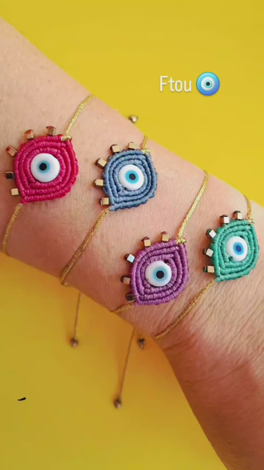 Macrame evil eye bracelet 🧿