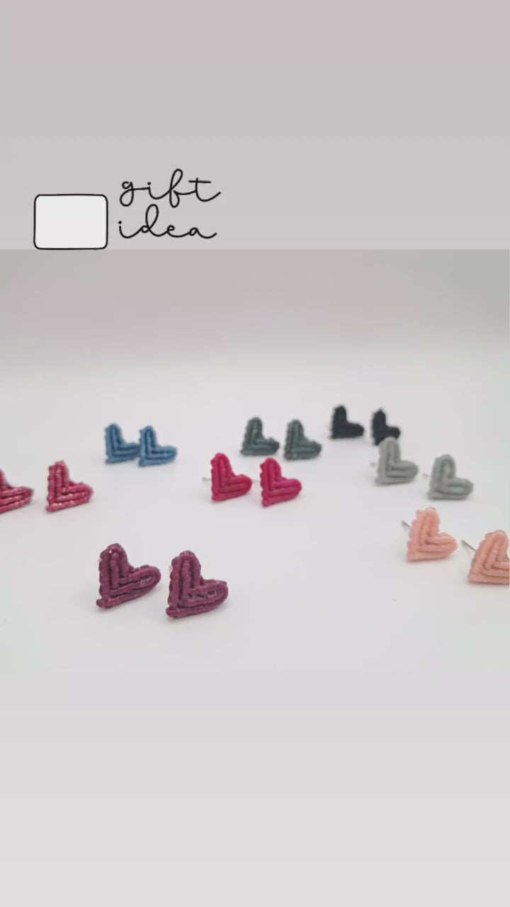 Macrame heart earrings ❤️