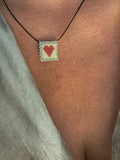 Miyuki heart necklace