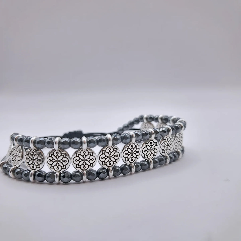 Silver Plated Hematite Bracelet