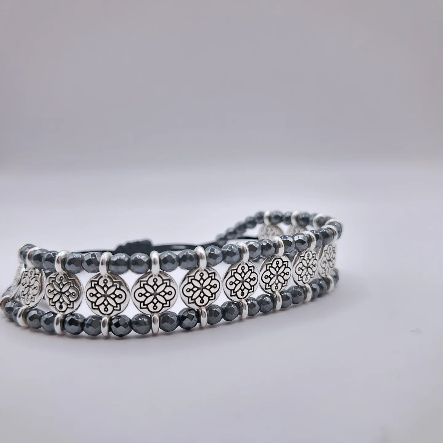 Silver Plated Hematite Bracelet