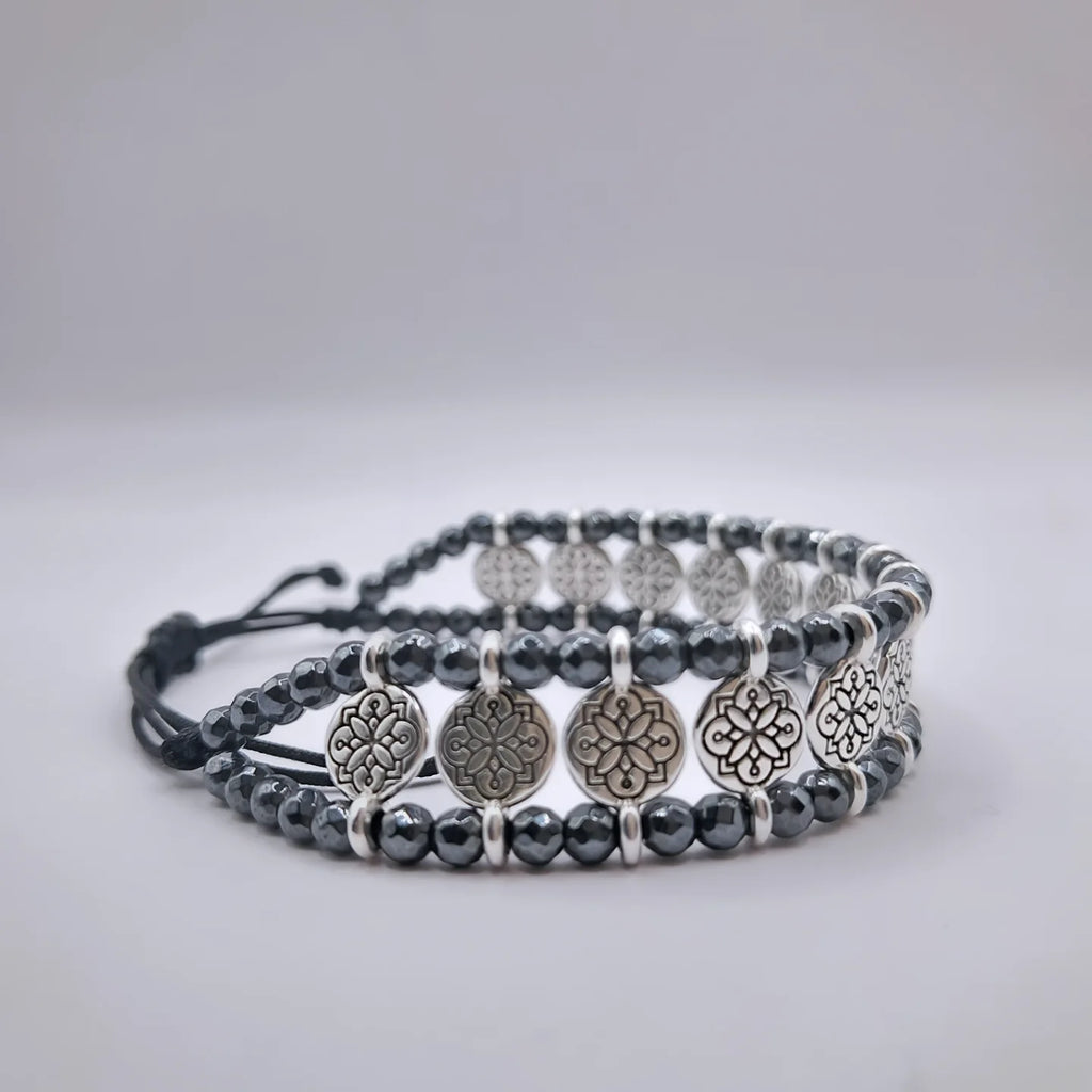 Silver Plated Hematite Bracelet