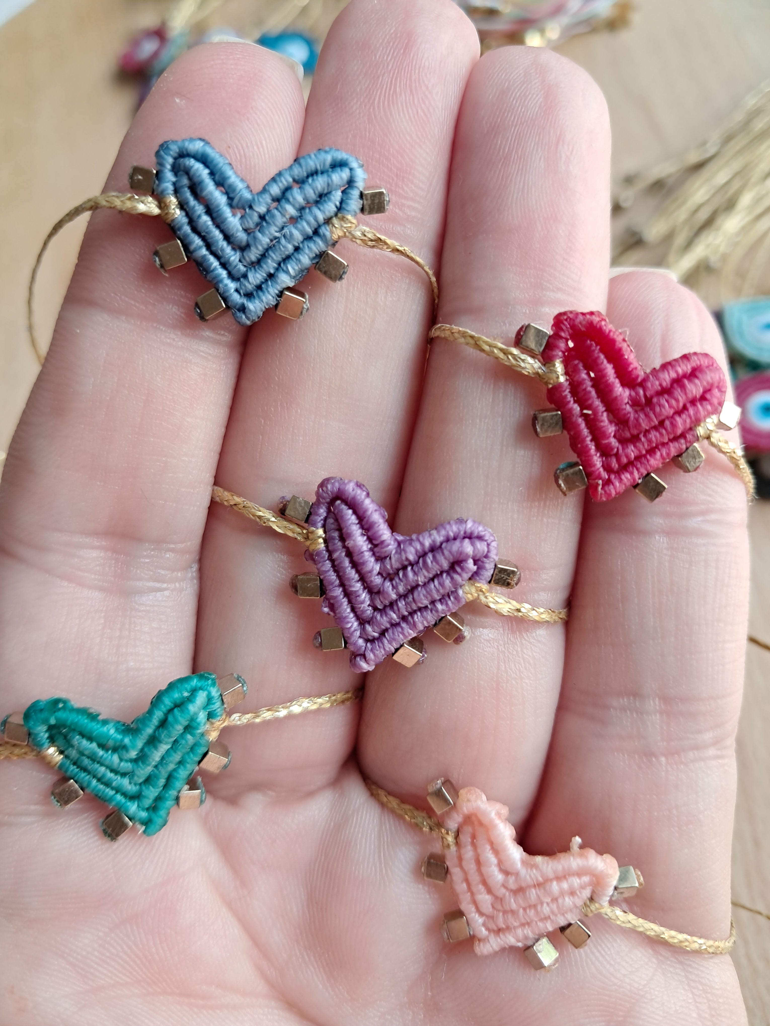 Macrame Heart Bracelet
