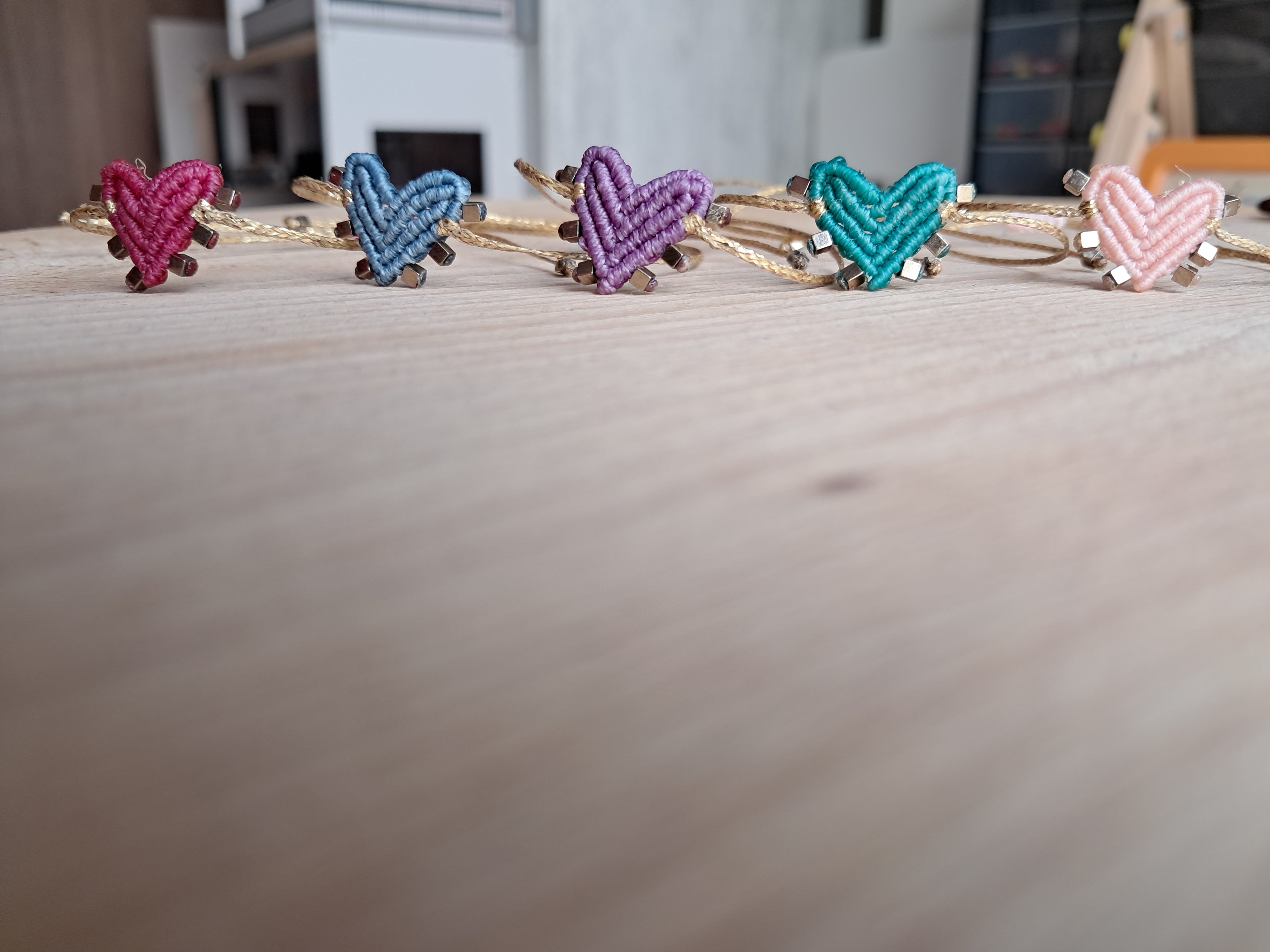 Macrame Heart Bracelet