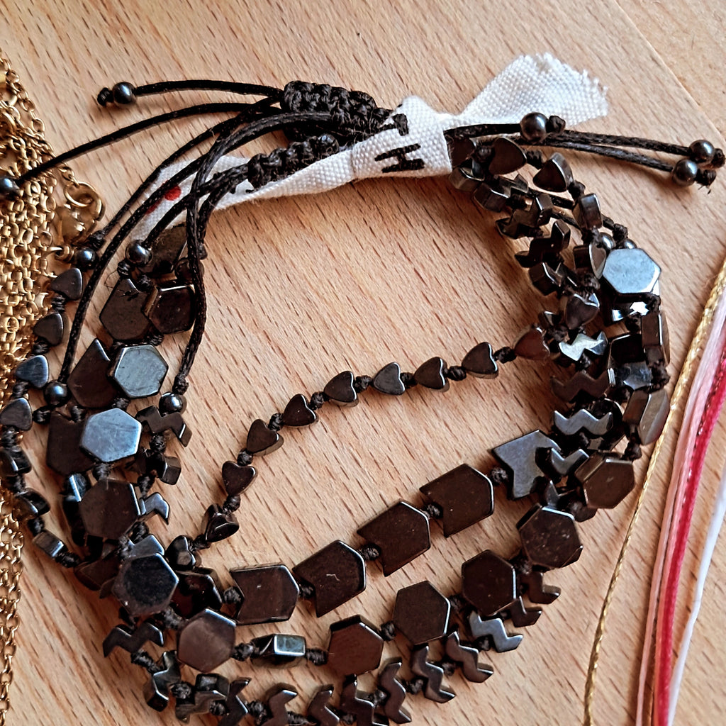 Hematite Bead Bracelet